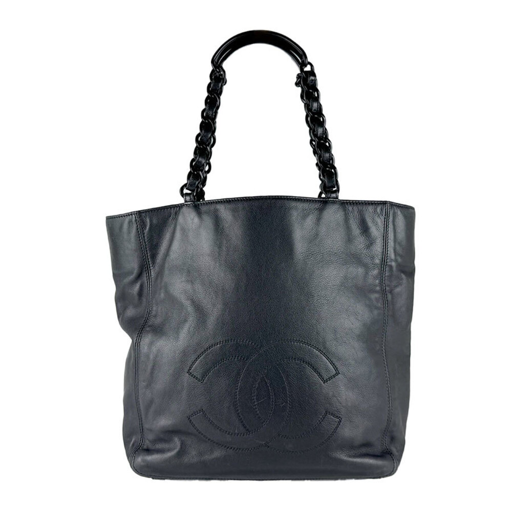 Chanel CHANEL Handbag Leather Black Women's z10891